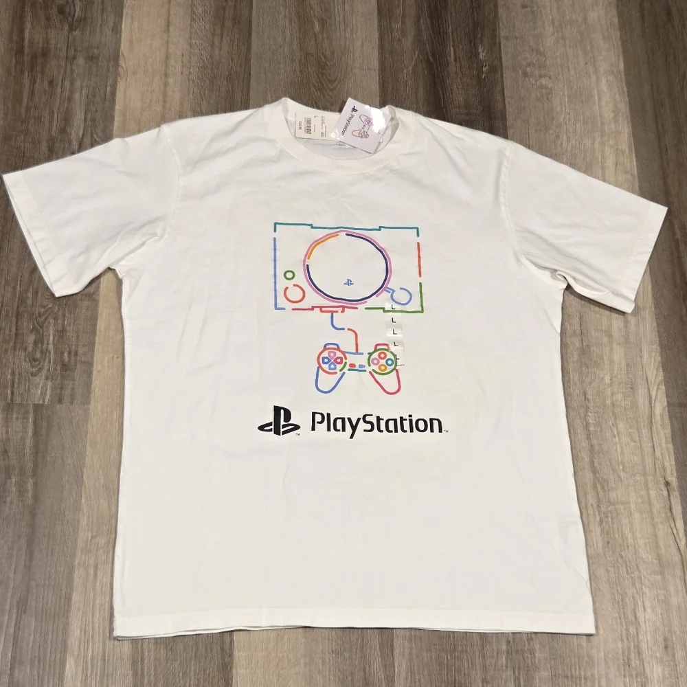 PlayStation x UNIQLO UT Graphic T-shirt White Unisex Sony Video Game 2023 L